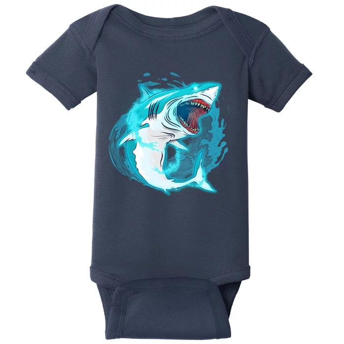 Leaping Shark Attack Baby Bodysuit