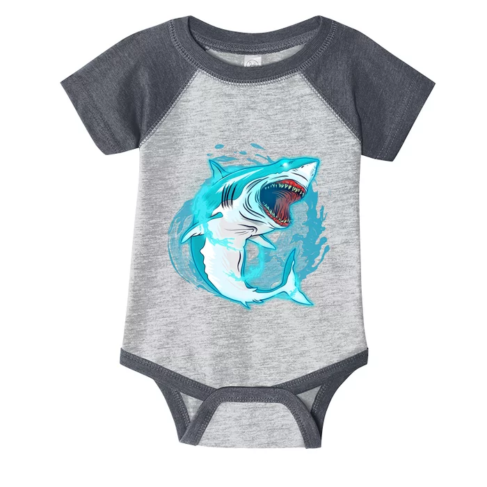 Leaping Shark Attack Infant Baby Jersey Bodysuit