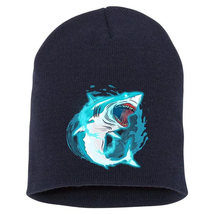 Leaping Shark Attack Short Acrylic Beanie