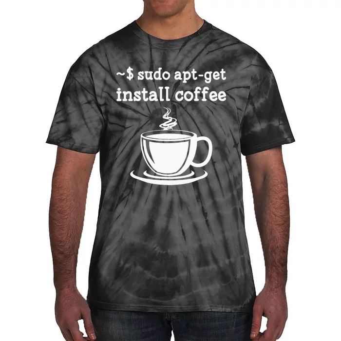 Linux Sudo AptGet Install Coffee Tie-Dye T-Shirt