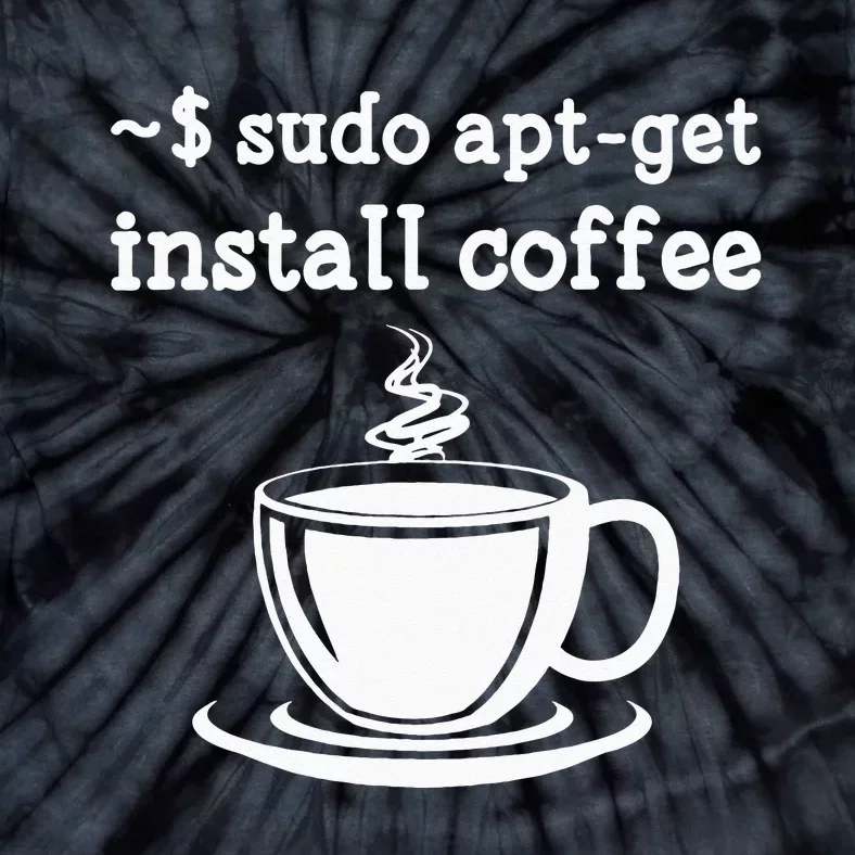 Linux Sudo AptGet Install Coffee Tie-Dye T-Shirt