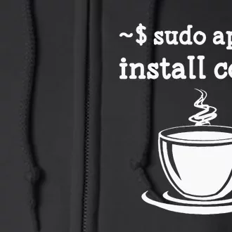 Linux Sudo AptGet Install Coffee Full Zip Hoodie