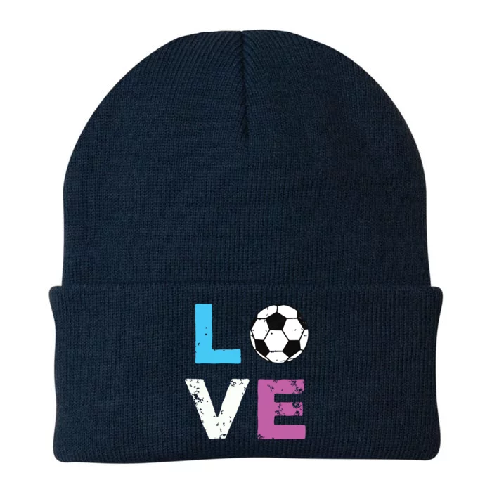 LOVE Soccer American Team Fan Gift Knit Cap Winter Beanie