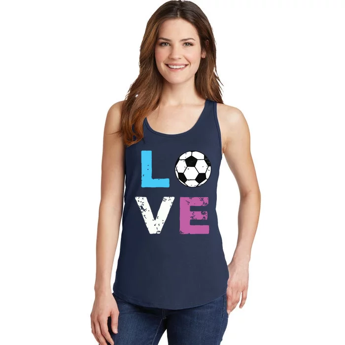 LOVE Soccer American Team Fan Gift Ladies Essential Tank