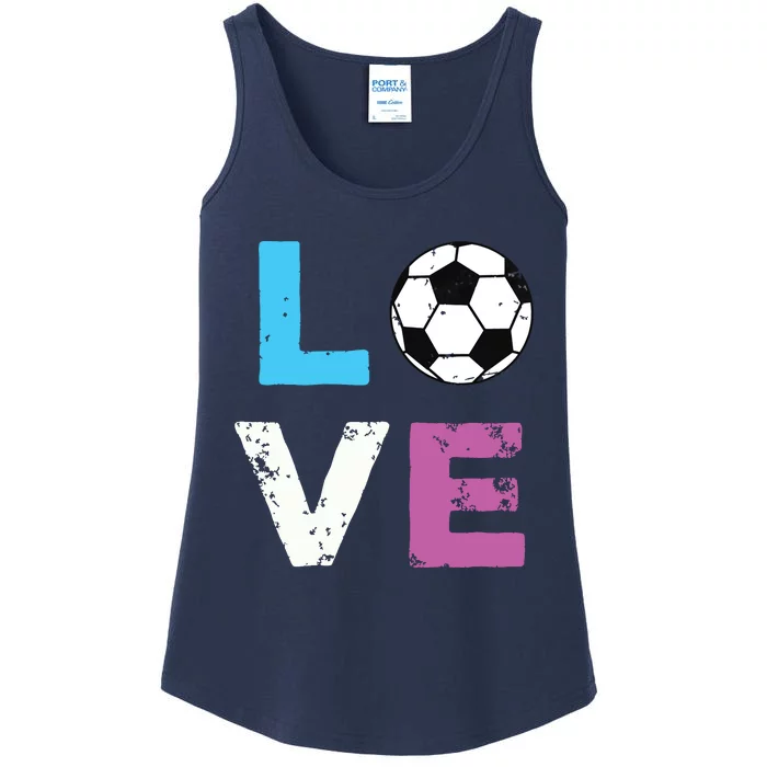 LOVE Soccer American Team Fan Gift Ladies Essential Tank