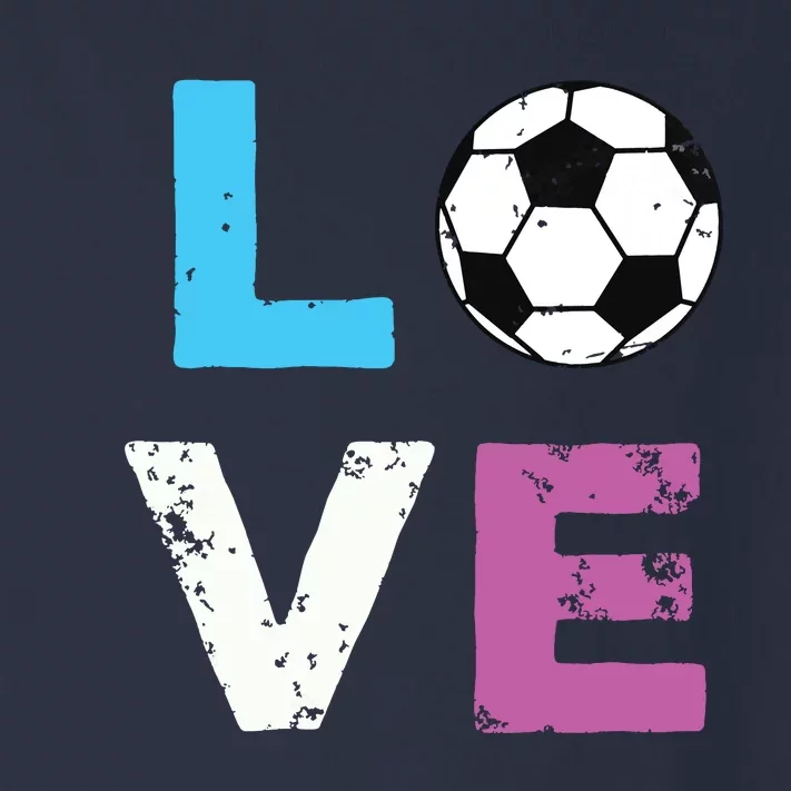 LOVE Soccer American Team Fan Gift Toddler Long Sleeve Shirt