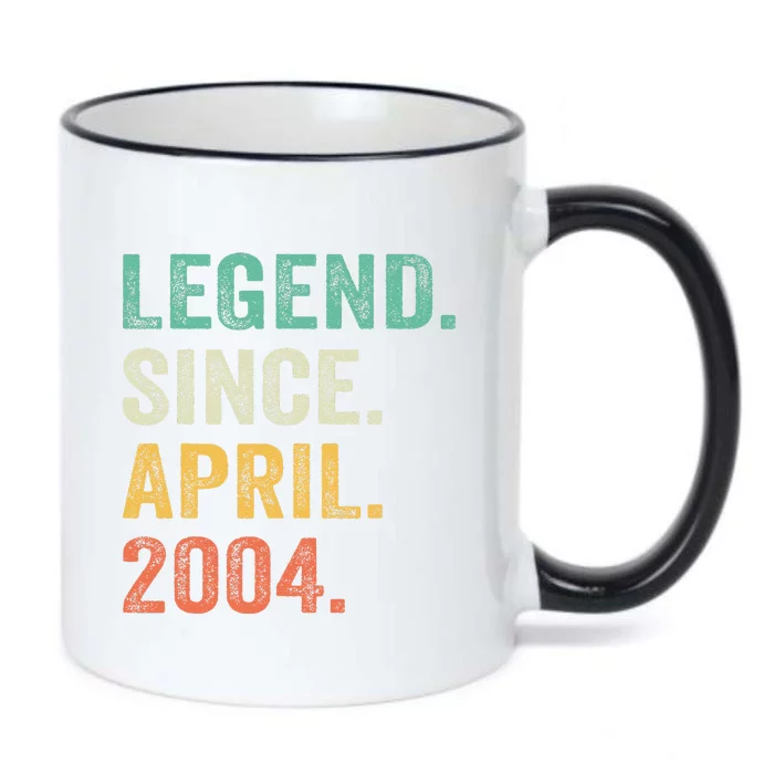 Legend Since April 2004 20th Birthday Gifts Boy 20 Years Old Black Color Changing Mug