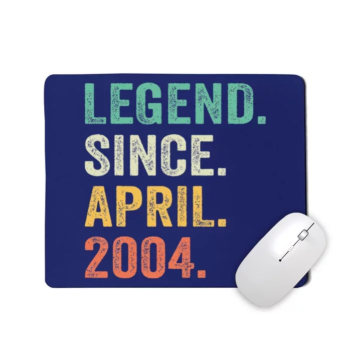 Legend Since April 2004 20th Birthday Gifts Boy 20 Years Old Mousepad