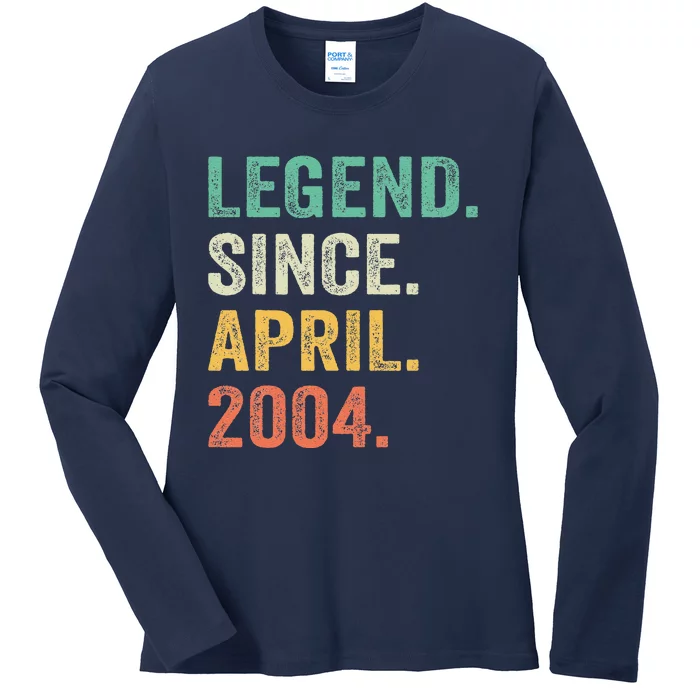 Legend Since April 2004 20th Birthday Gifts Boy 20 Years Old Ladies Long Sleeve Shirt