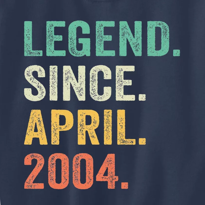 Legend Since April 2004 20th Birthday Gifts Boy 20 Years Old Kids Sweatshirt