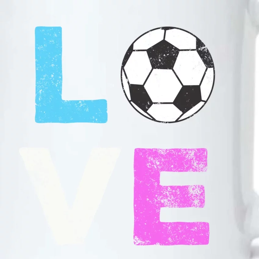 Love Soccer American Team Fan Gift Black Color Changing Mug