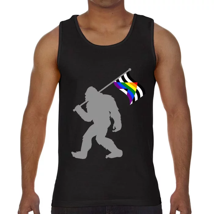 LGBTQ Straight Alliance Pride Flag On Straight Gay Ally Comfort Colors® Tank Top