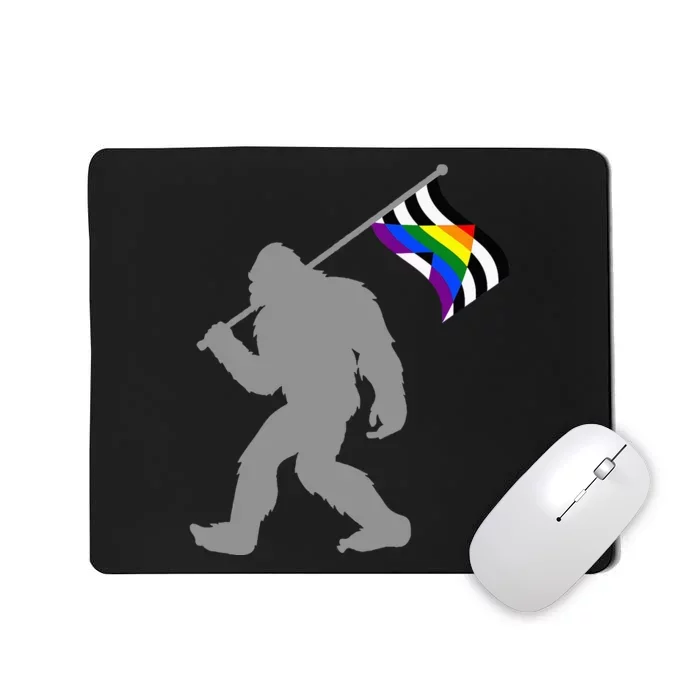 LGBTQ Straight Alliance Pride Flag On Straight Gay Ally Mousepad