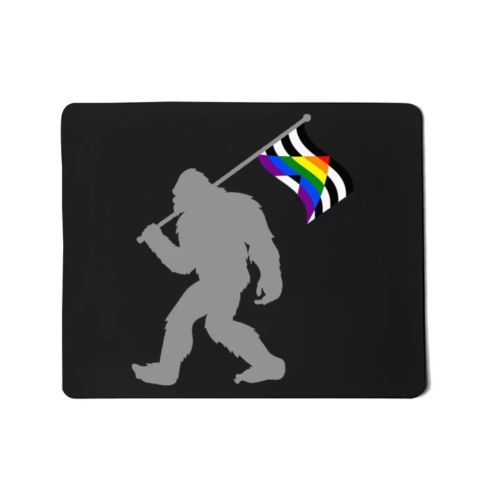 LGBTQ Straight Alliance Pride Flag On Straight Gay Ally Mousepad