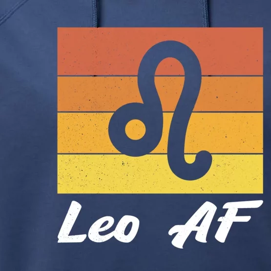 Leo S And Zodiac Leo Af Gift Performance Fleece Hoodie