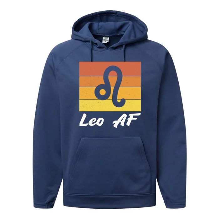 Leo S And Zodiac Leo Af Gift Performance Fleece Hoodie