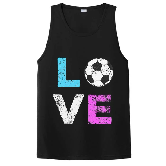 Love Soccer American Team Fan Gift Performance Tank