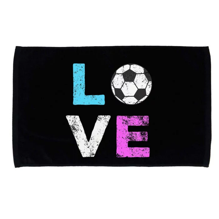 Love Soccer American Team Fan Gift Microfiber Hand Towel