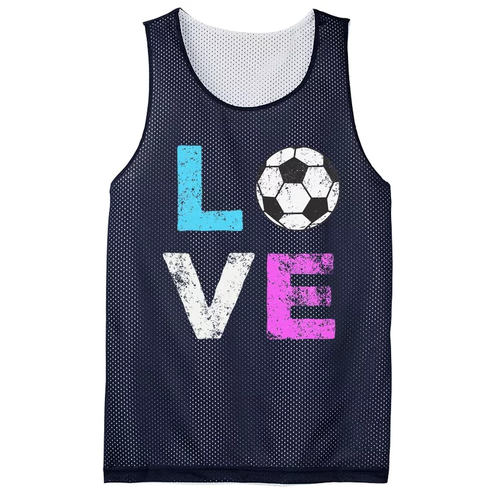 Love Soccer American Team Fan Gift Mesh Reversible Basketball Jersey Tank