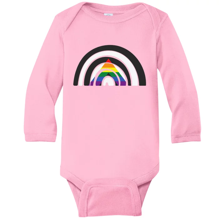 LGBTQ Straight Ally Flag LGBTQIA+ Rainbow Straight Ally Baby Long Sleeve Bodysuit