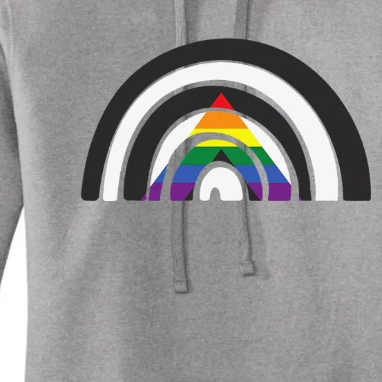 LGBTQ Straight Ally Flag LGBTQIA+ Rainbow Straight Ally Women's Pullover Hoodie