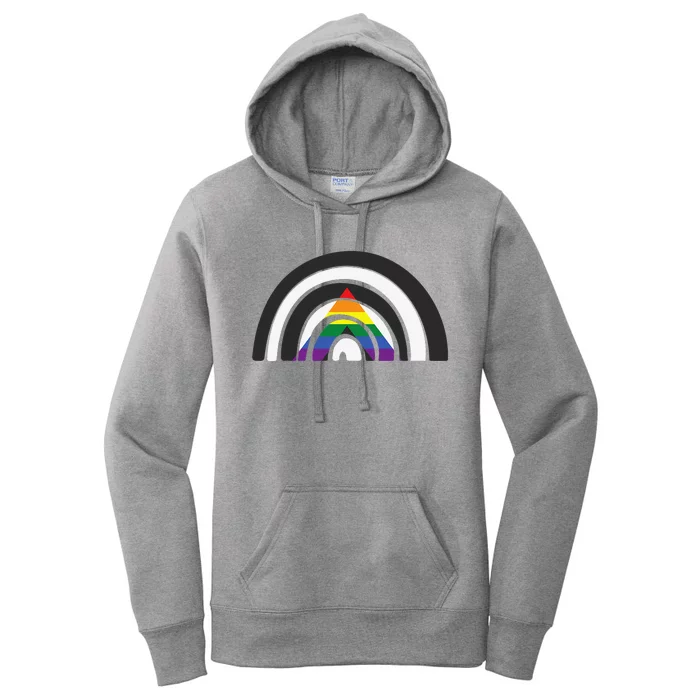 LGBTQ Straight Ally Flag LGBTQIA+ Rainbow Straight Ally Women's Pullover Hoodie