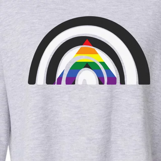 LGBTQ Straight Ally Flag LGBTQIA+ Rainbow Straight Ally Cropped Pullover Crew