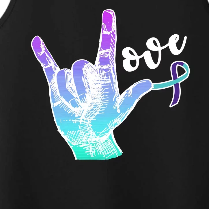 Love Suicide Awareness Sign Language Performance Tank