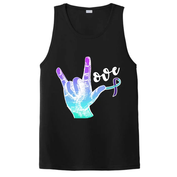 Love Suicide Awareness Sign Language Performance Tank