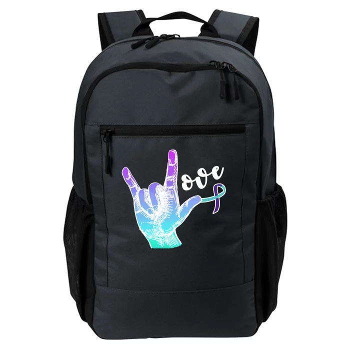 Love Suicide Awareness Sign Language Daily Commute Backpack