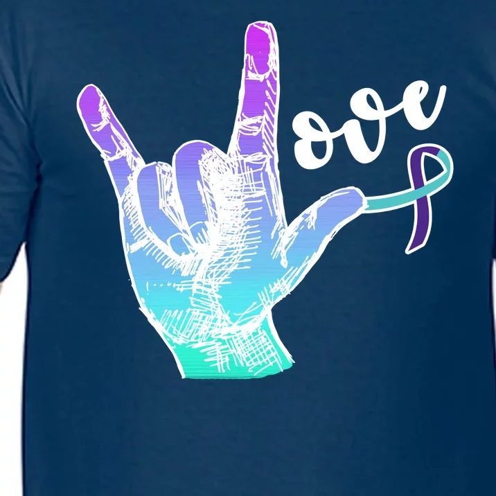 Love Suicide Awareness Sign Language Comfort Colors T-Shirt