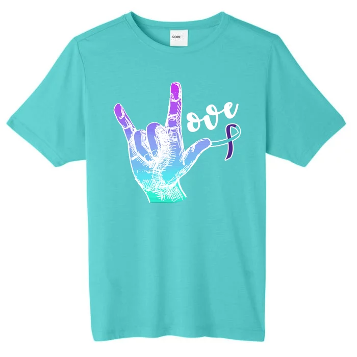 Love Suicide Awareness Sign Language ChromaSoft Performance T-Shirt