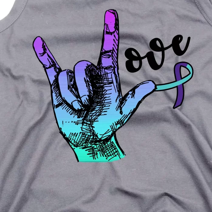 Love Suicide Awareness Sign Language Tank Top