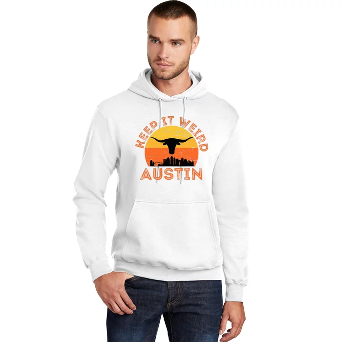 Longhorn Sunset Austin Texas Keep It Weird Gift Hoodie