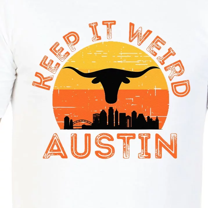 Longhorn Sunset Austin Texas Keep It Weird Gift Comfort Colors T-Shirt