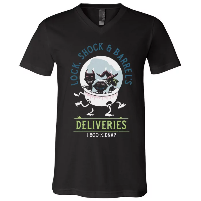 Lock Shock Amp Halloween Retro V-Neck T-Shirt