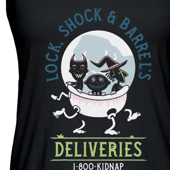 Lock Shock Amp Halloween Retro Ladies Essential Flowy Tank