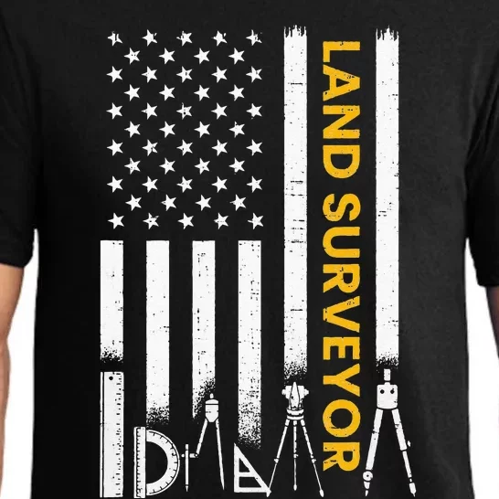 Land surveyor American Flag funny land surveyor Pajama Set