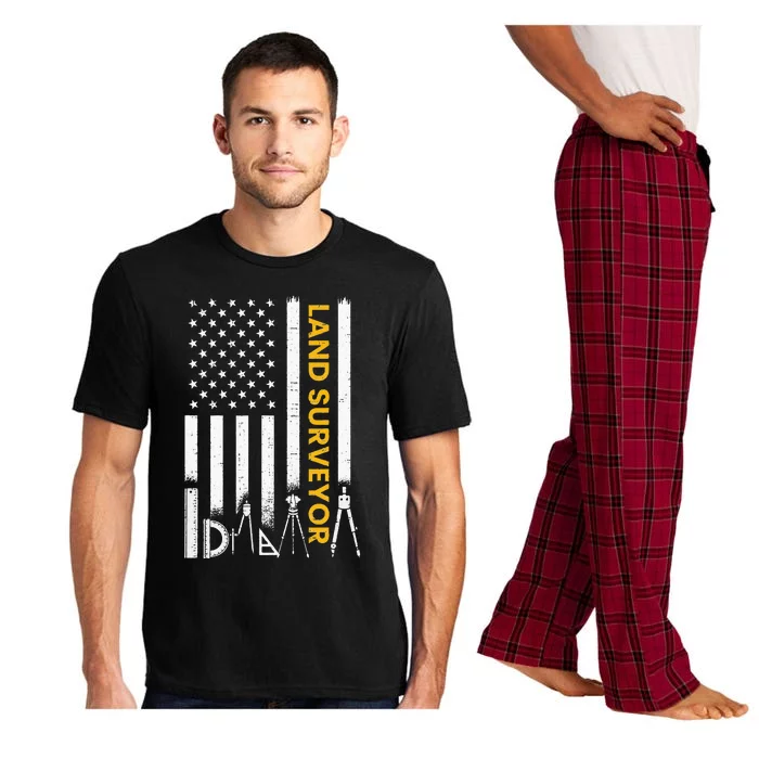 Land surveyor American Flag funny land surveyor Pajama Set