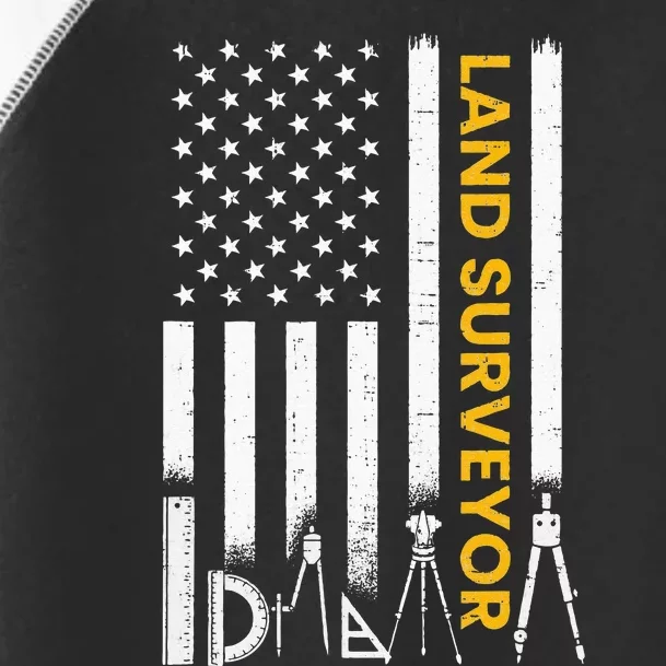 Land surveyor American Flag funny land surveyor Toddler Fine Jersey T-Shirt