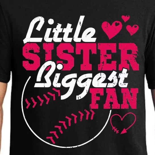 Little Sister Biggest Fan Baseball Pajama Set