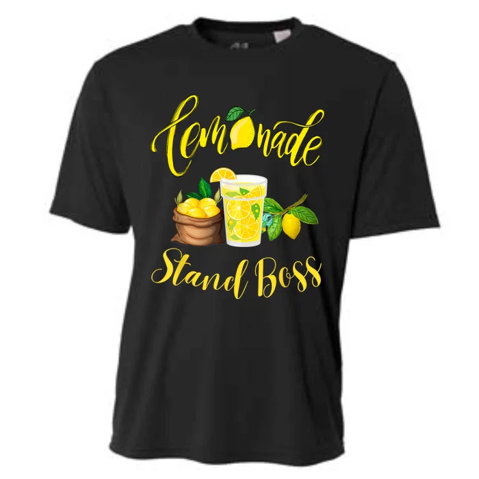 Lemonade Stand Boss Funny Lemonade Summer Cooling Performance Crew T-Shirt