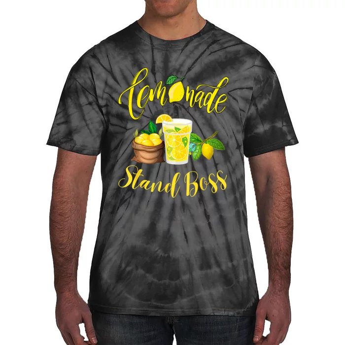 Lemonade Stand Boss Funny Lemonade Summer Tie-Dye T-Shirt