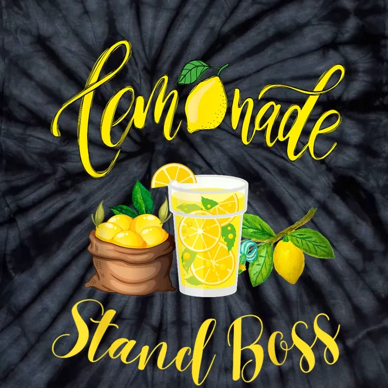 Lemonade Stand Boss Funny Lemonade Summer Tie-Dye T-Shirt