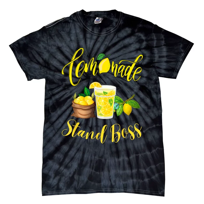 Lemonade Stand Boss Funny Lemonade Summer Tie-Dye T-Shirt