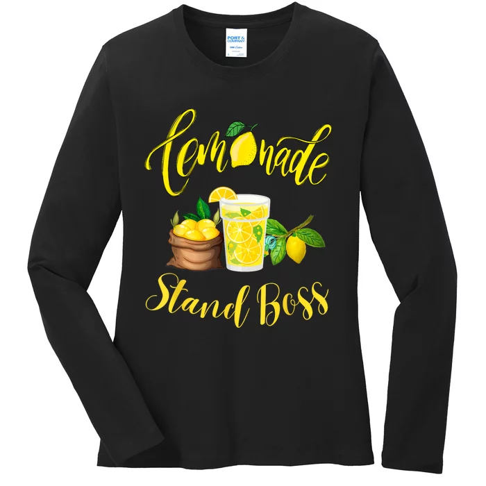 Lemonade Stand Boss Funny Lemonade Summer Ladies Long Sleeve Shirt