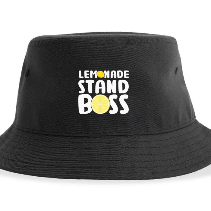 Lemonade Stand Boss Funny Lemon Juice Lover Sustainable Bucket Hat