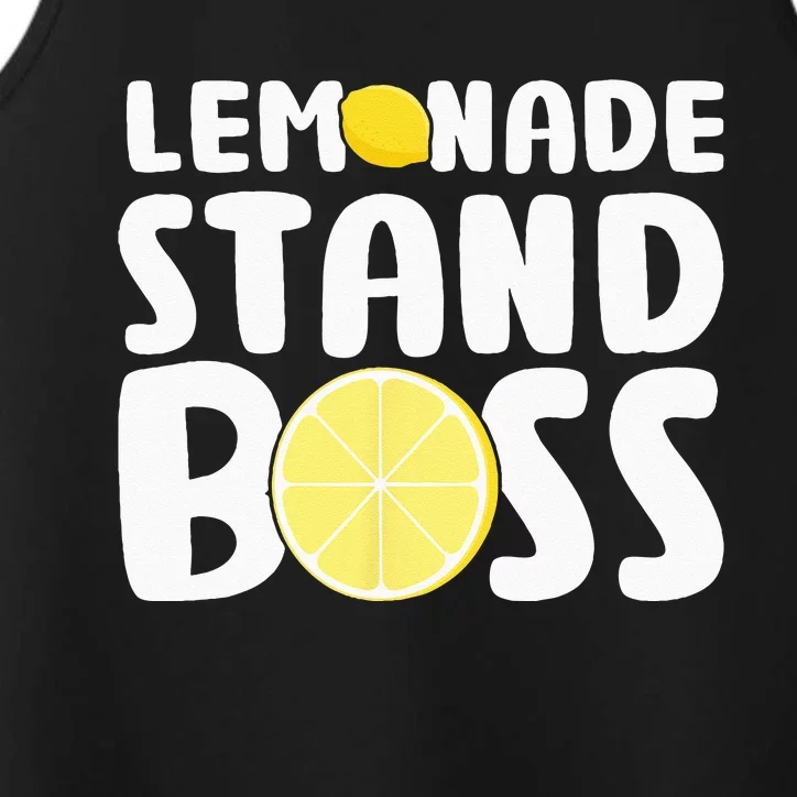 Lemonade Stand Boss Funny Lemon Juice Lover Performance Tank