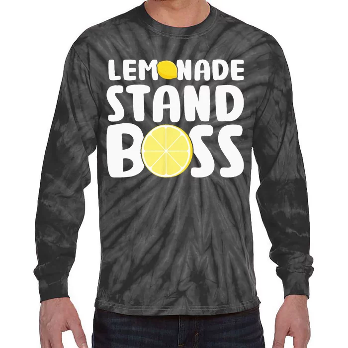 Lemonade Stand Boss Funny Lemon Juice Lover Tie-Dye Long Sleeve Shirt