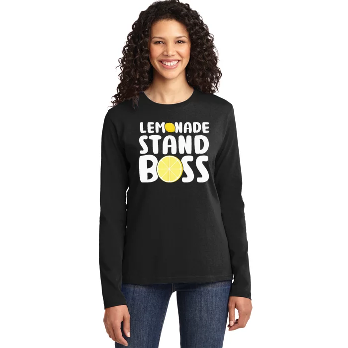 Lemonade Stand Boss Funny Lemon Juice Lover Ladies Long Sleeve Shirt